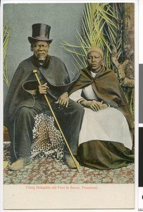 King Mokgatle and his wife in Saron, South Africa