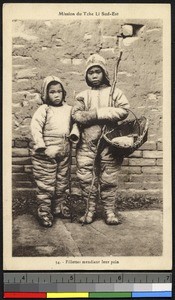 Girls with bread, China, ca.1920-1940