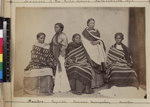 Group of female Malagasy teachers, Faravohitra, Madagascar, 1875