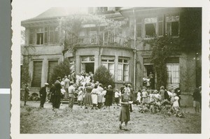 After Morning Services at the Church of Christ on Niederrader Landstrasse, Frankfurt, Germany, 1949