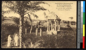 Missionary sisters standing near a house for the sick, Bangalore, India, ca.1920-1940