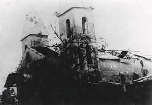 Church of Mahajanga after the cyclon, in Madagascar