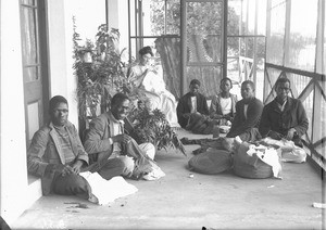 Sewing lesson, Ricatla, Mozambique, ca. 1896-1911