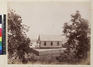 View of English church, Port Moresby, Papua New Guinea, ca. 1890