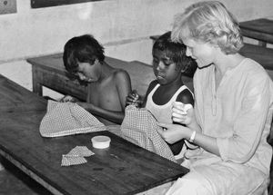 Teaching of Future kids at Saraswatipur Boarding School in Bangladesh. Here they are doing need