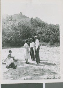 Mr. and Mrs. A. R. Holton with Preacher Lee from the Chong Yong Lee Church of Christ, Seoul, South Korea, 1957