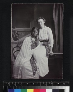 Portrait of Elsie Sibree and friend, Madagascar, 1903