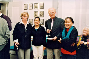 Jørgen Nørgaard Pedersen's farewell reception, September 2002 . Grethe og Jørgen Nørgaard Peder