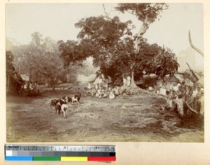 Village street, Agogo, Ghana, ca.1885-1895