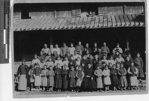 Fr. William Fraser with baptized children at Ningbo, China, 1910