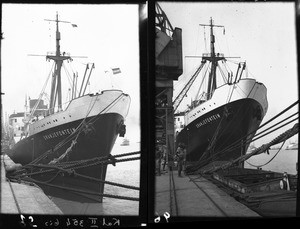 The Oranjefontein in Beira harbour, Beira, Mozambique, ca. 1940-1950