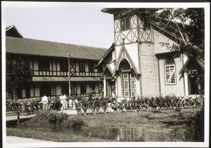 Bicycles parked in front of the church during the service in Bandjermasin