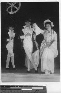 Students performing at the Russian school at Dalian, China, 1937