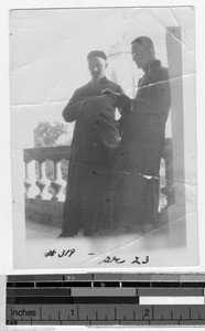 Father Santhie and professor, China, ca. 1910-1930