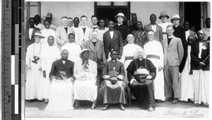 Group portrait with two bishops, Africa, ca. 1920-1950