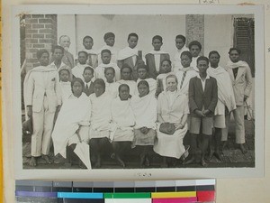 Final-year students and teachers at Antsirabe Teaching School, Antsirabe, Madagascar, 1930