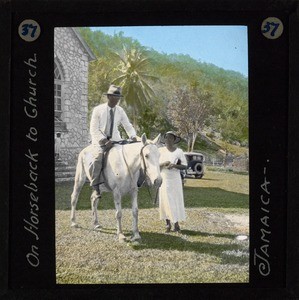 On Horseback to Church, Jamaica