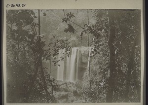 Falls on the Nwe river, a tributary of the Meme river. Cameroon