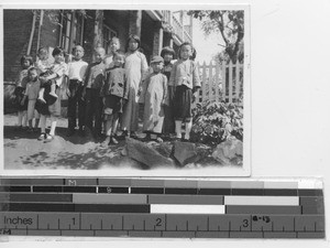 School children at Andong, China, 1935