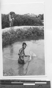 A Chinese fisherman at Beijing, China, 1936