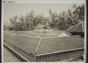 Temple buildings for the deity Vishnu in Mangalore. Temple halls for pilgrims