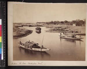 View of canal, Tamil Nadu, India, ca.1880-1890