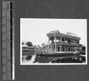 Marble boat at Summer Palace, Beijing, China, ca.1930