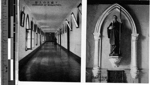 Corridor of monastery, Hokkaido, Japan, ca. 1920-1940