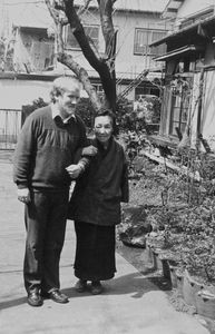 DMS Missionary Erik Wengel with a resident of the Christian nursing home "Luther Home" in Osaka