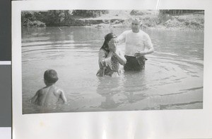 Enrique Herdia Reyes Baptizes Micaela Lopez de Jaurigua, Mexico, 1968