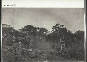 One of the mission buildings destroyed in Kumase