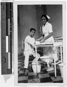 St. Paul's Hospital dressing room and dispensary, Manila, Philippines, October 31, 1927