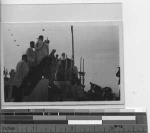 Bishops during crowning ceremony at Zosi, China, 1947