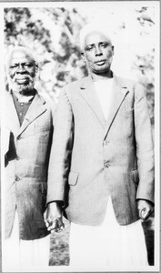 Portrait of two men, Inboga, Tanzania, 1920