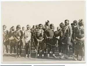 Female dancers in traditional dresses, South Africa