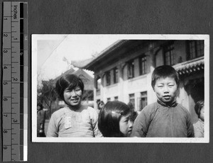 Refugee children at Ginling College, Nanjing, China,1938