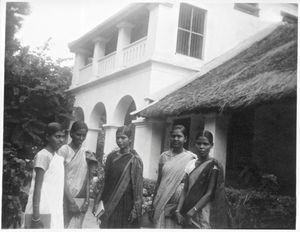 Arcot, South India. Melpattambakkam Girl's Boarding School, 1943. Teachers of the school, all o