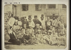 Russina farmers at a wedding in Transcaucasia."