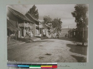 Ambalamanakana village south of Ambositra, Madagascar, ca.1908