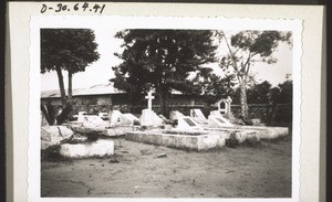 Missionary graves in the new graveyard in Akropong