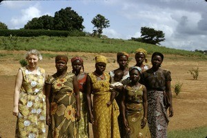 Else Heggheim and the wives of the seminary students, Meiganga, Adamaoua, Cameroon, 1953-1968