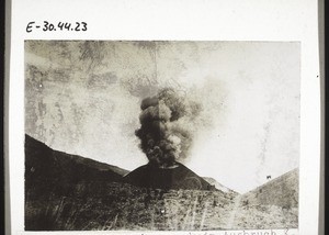 Crater of Cameroon Mountain while the volcano was active