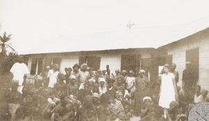 Awaiting medical attention at Ama Achara, Nigeria, 1928