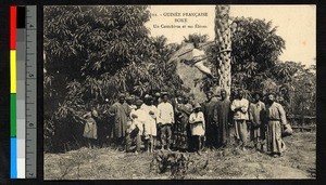 Catechists standing outdoors, Guinea, ca.1920-1940