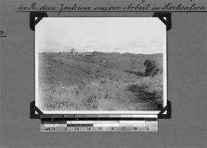 Landscape with church and residential buildings, Rutunda, Tanzania, ca.1927-1939