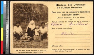 Nun, mothers, and children, India, ca.1920-1940