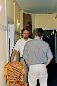 Reception i anledning af Danmissions fødsel, 1.1.2000. På billedet ses Hans Ravn Iversen