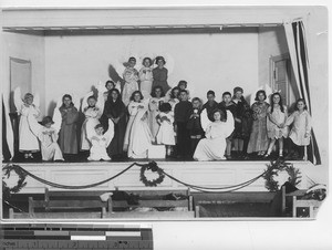 A Christmas play at the Maryknoll Academy Dalian, China, 1932