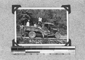 The joinery's truck on a bridge, Rungwe, Tanzania