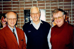 Danmission's introduktion til WorldConcern, Seattle. 2000. Fra venstre Jørgen Nørgaard Pedersen, Paul Kennel og Harald Nielsen